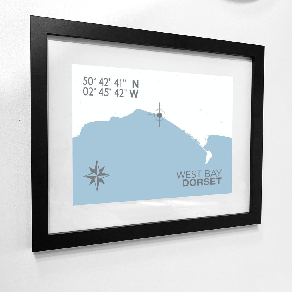 West Bay Coastal Map Print-SeaKisses