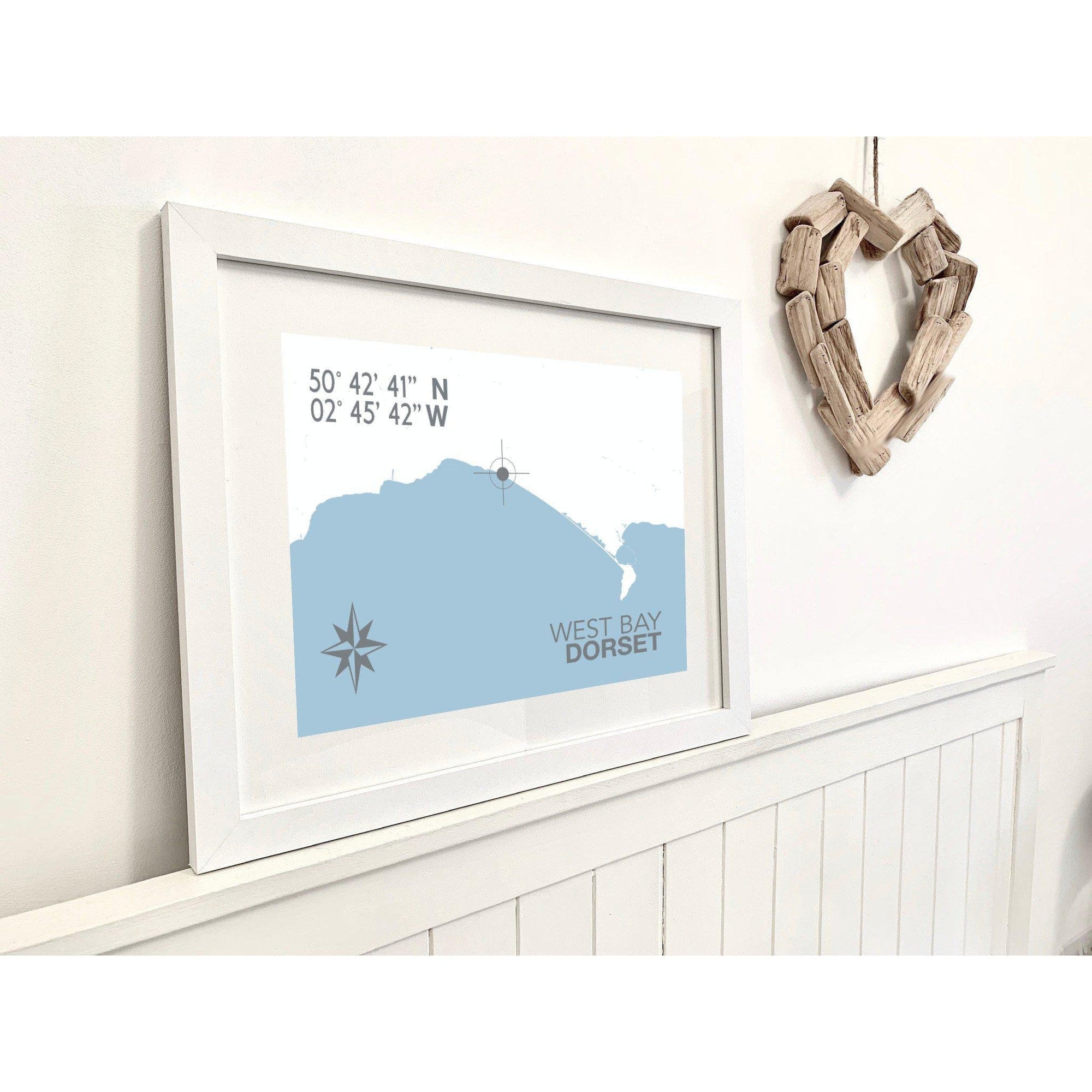 West Bay Coastal Map Print-SeaKisses