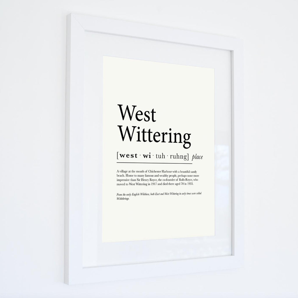 West Wittering Definition Typographic Print-SeaKisses
