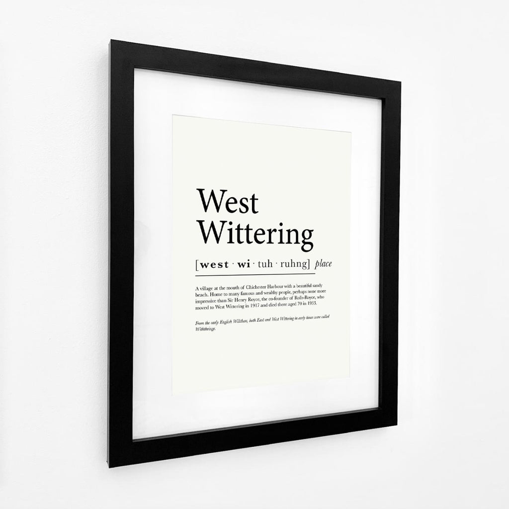 West Wittering Definition Typographic Print-SeaKisses