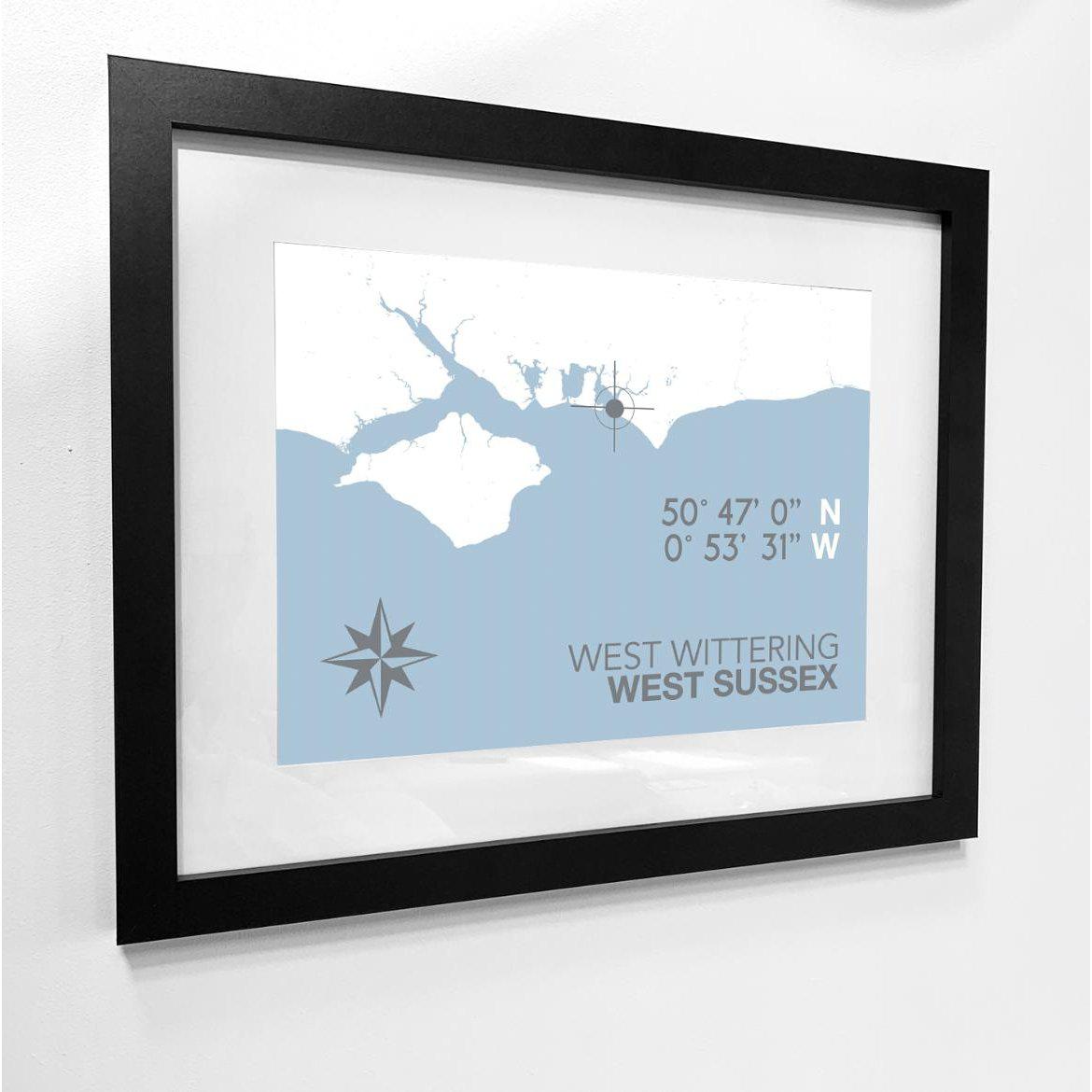 West Wittering Coastal Map Print-SeaKisses