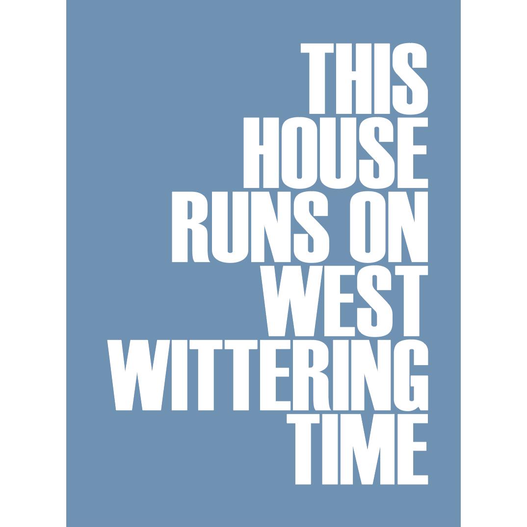 West Wittering Time Typographic Print-SeaKisses