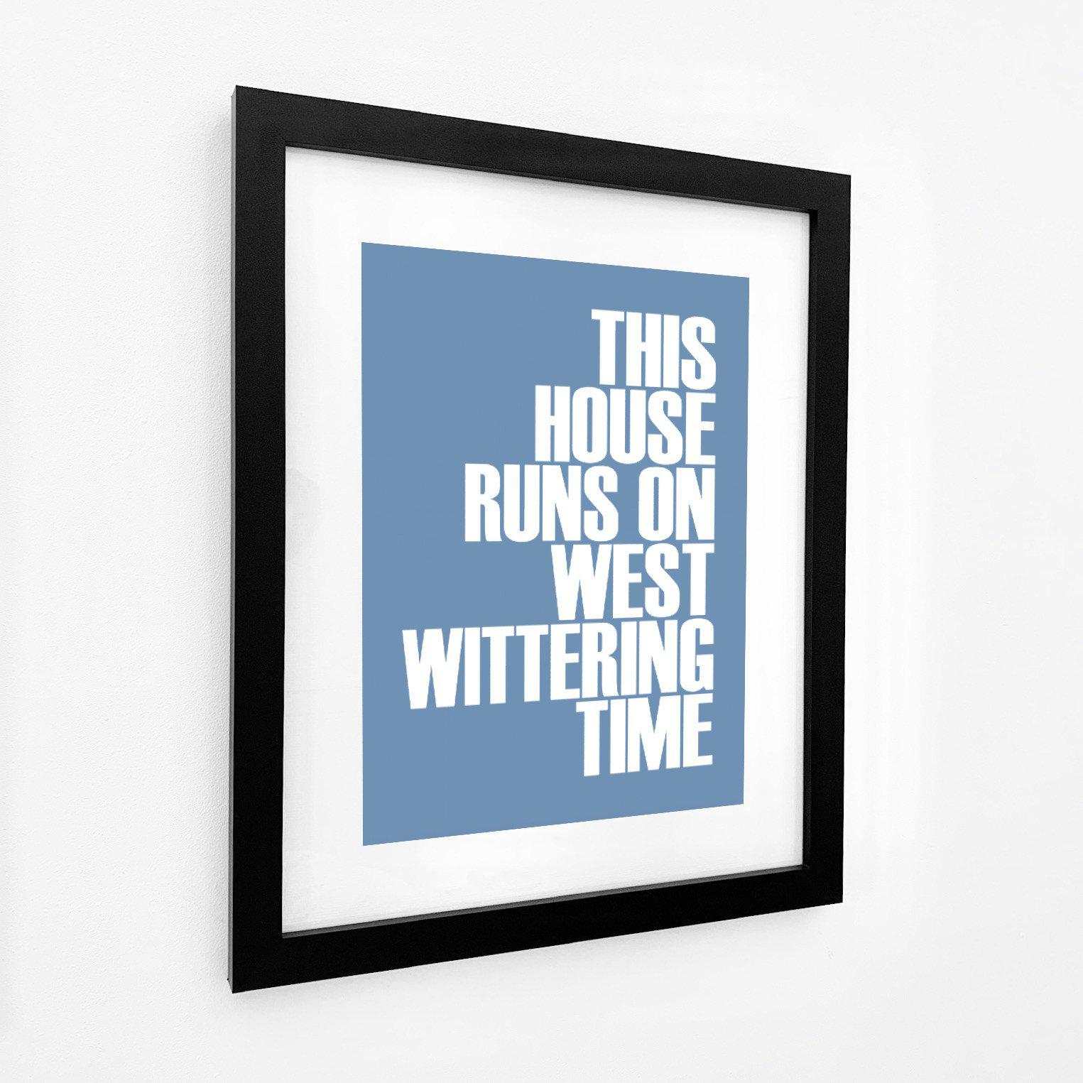 West Wittering Time Typographic Print-SeaKisses