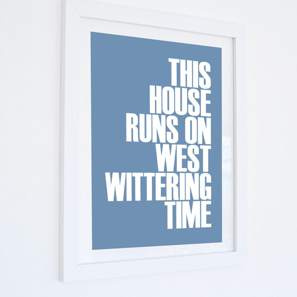 West Wittering Time Typographic Print-SeaKisses