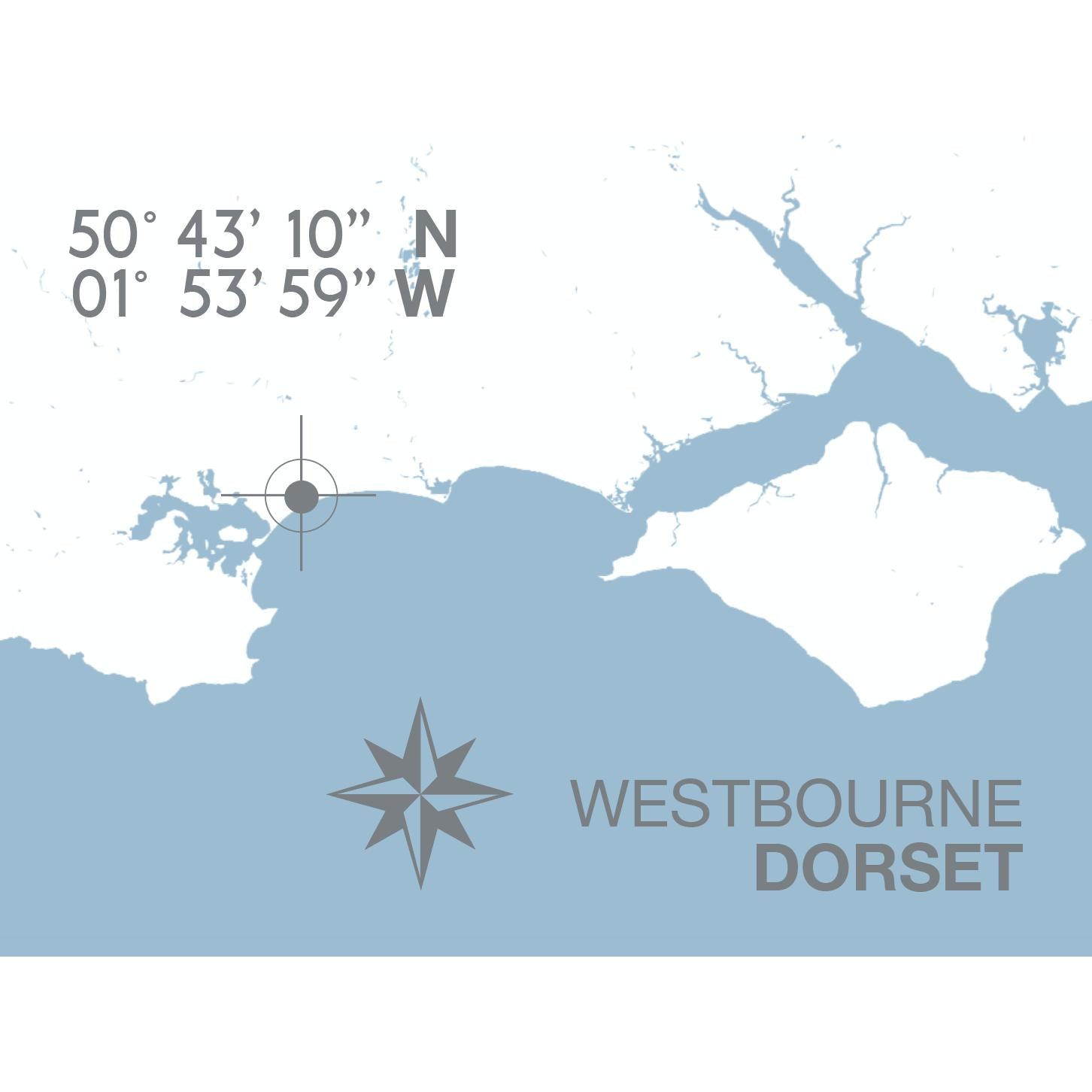 Westbourne Coastal Map Print-SeaKisses