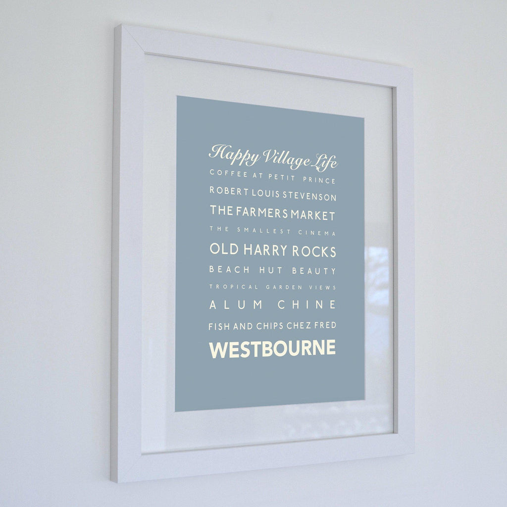 Westbourne Typographic Travel Print- Coastal Wall Art /Poster-SeaKisses