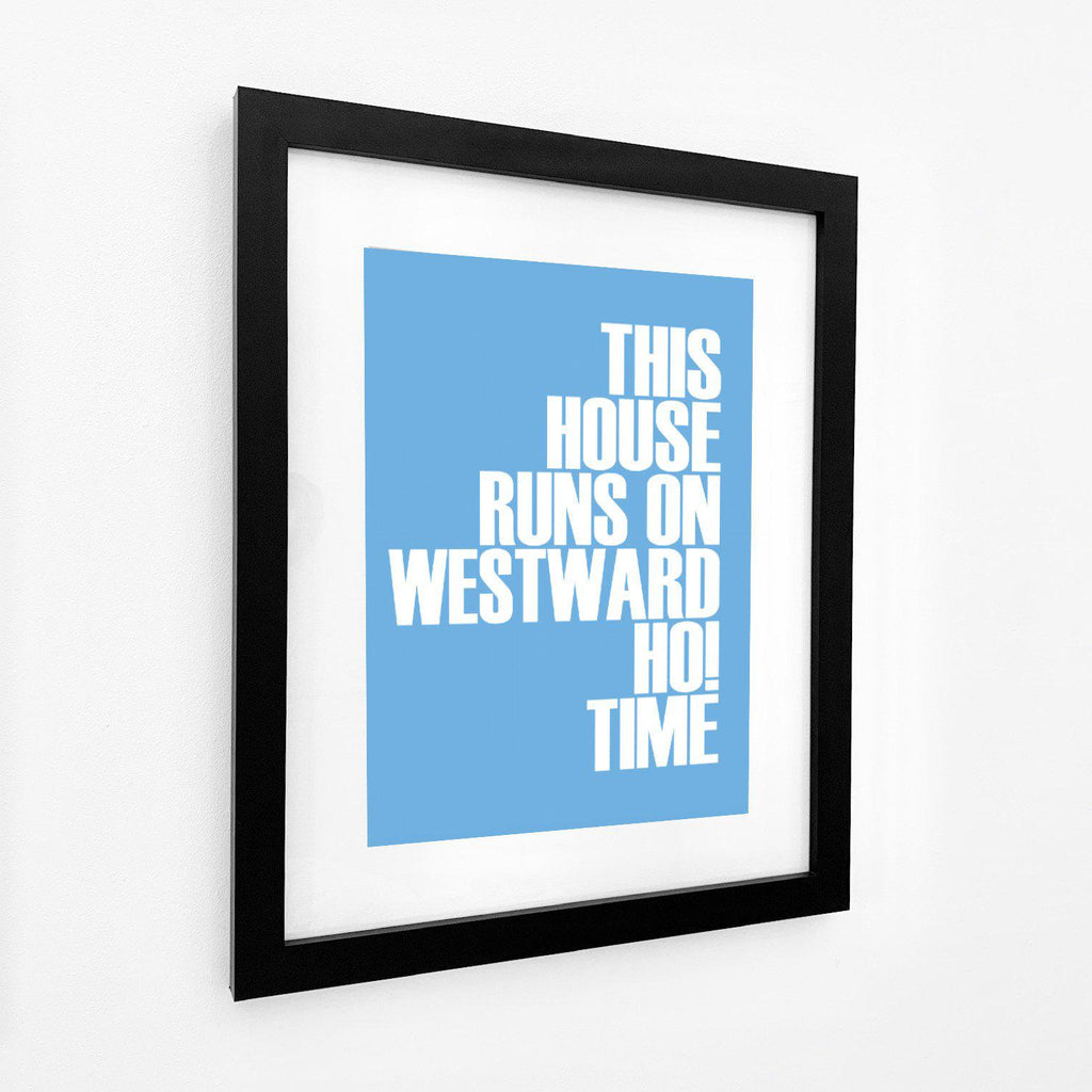 Westward Ho! Time Typographic Print-SeaKisses