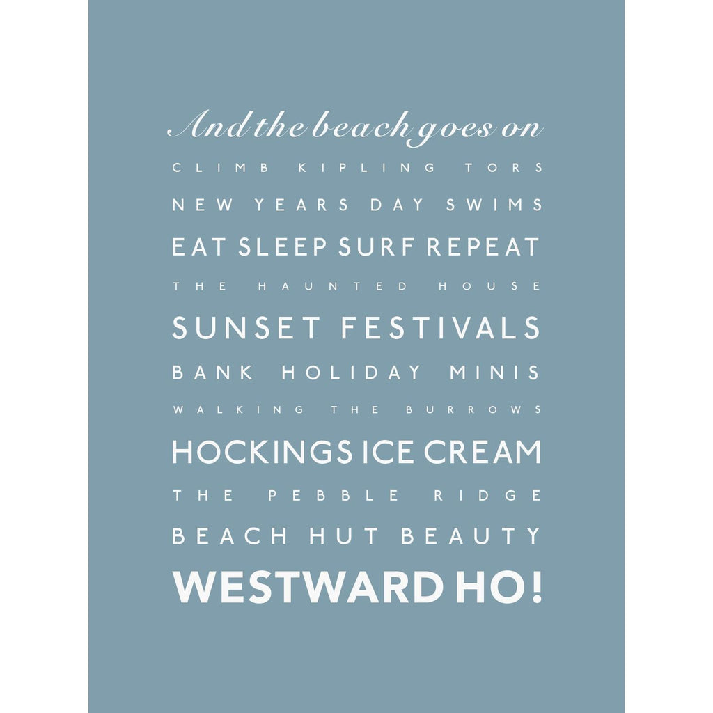 Westward Ho! Typographic Print-SeaKisses