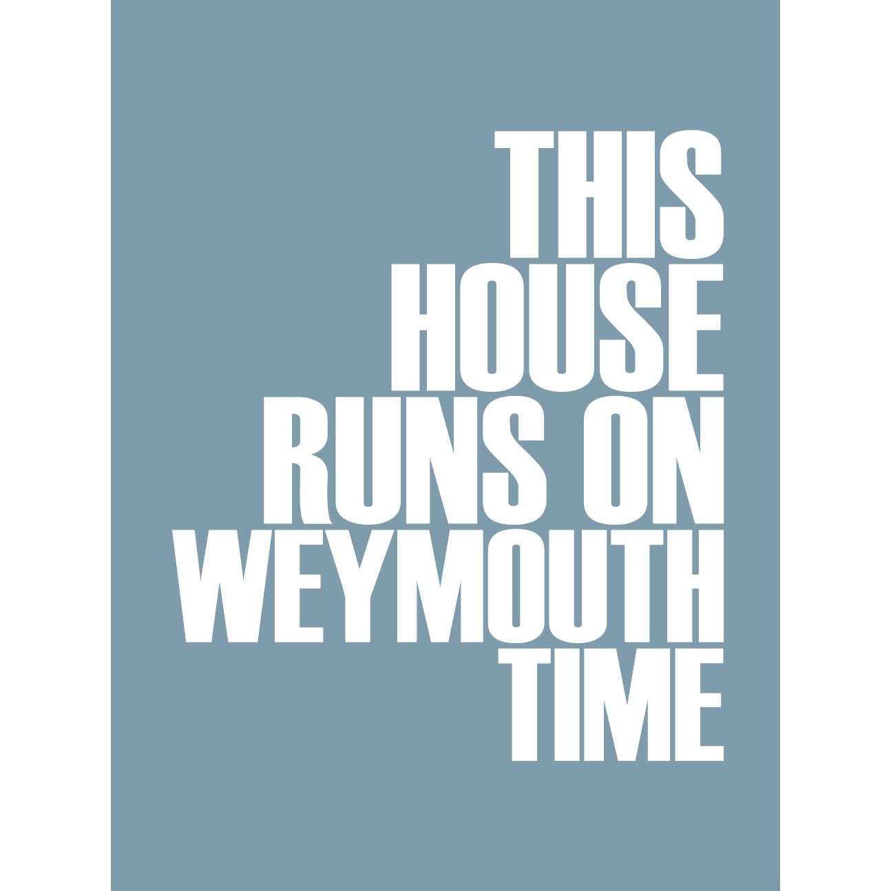 Weymouth Time Typographic Print-SeaKisses