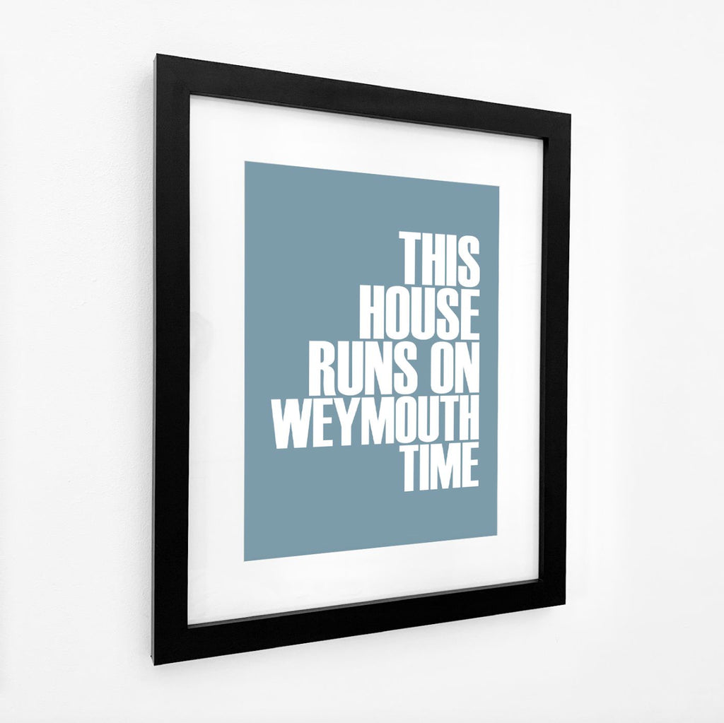 Weymouth Time Typographic Print-SeaKisses