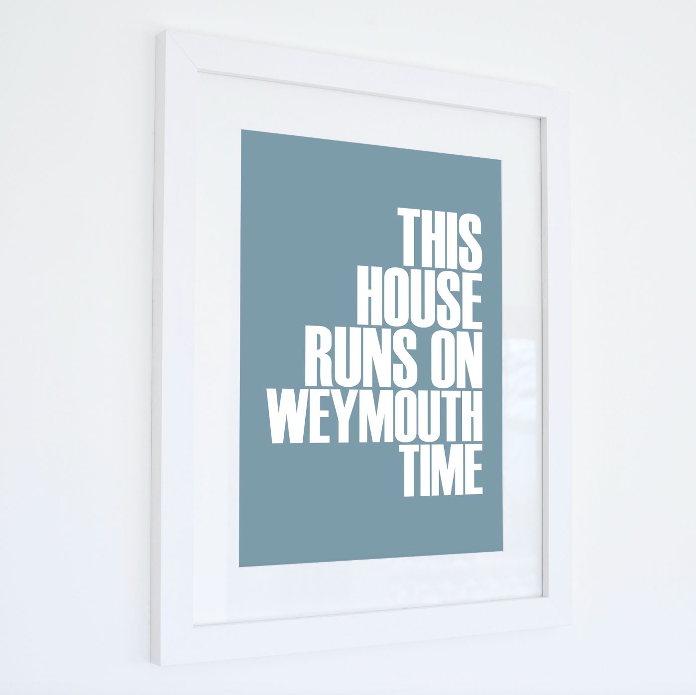 Weymouth Time Typographic Print-SeaKisses