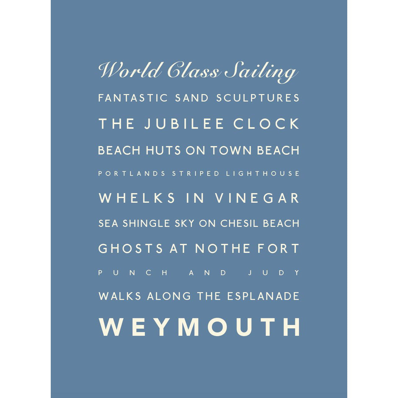 Weymouth Typographic Print-SeaKisses