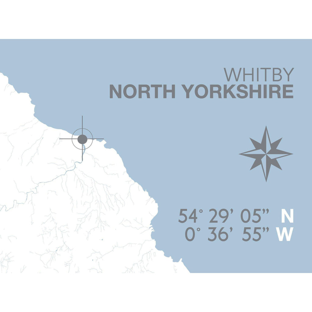 Whitby Coastal Map Print-SeaKisses