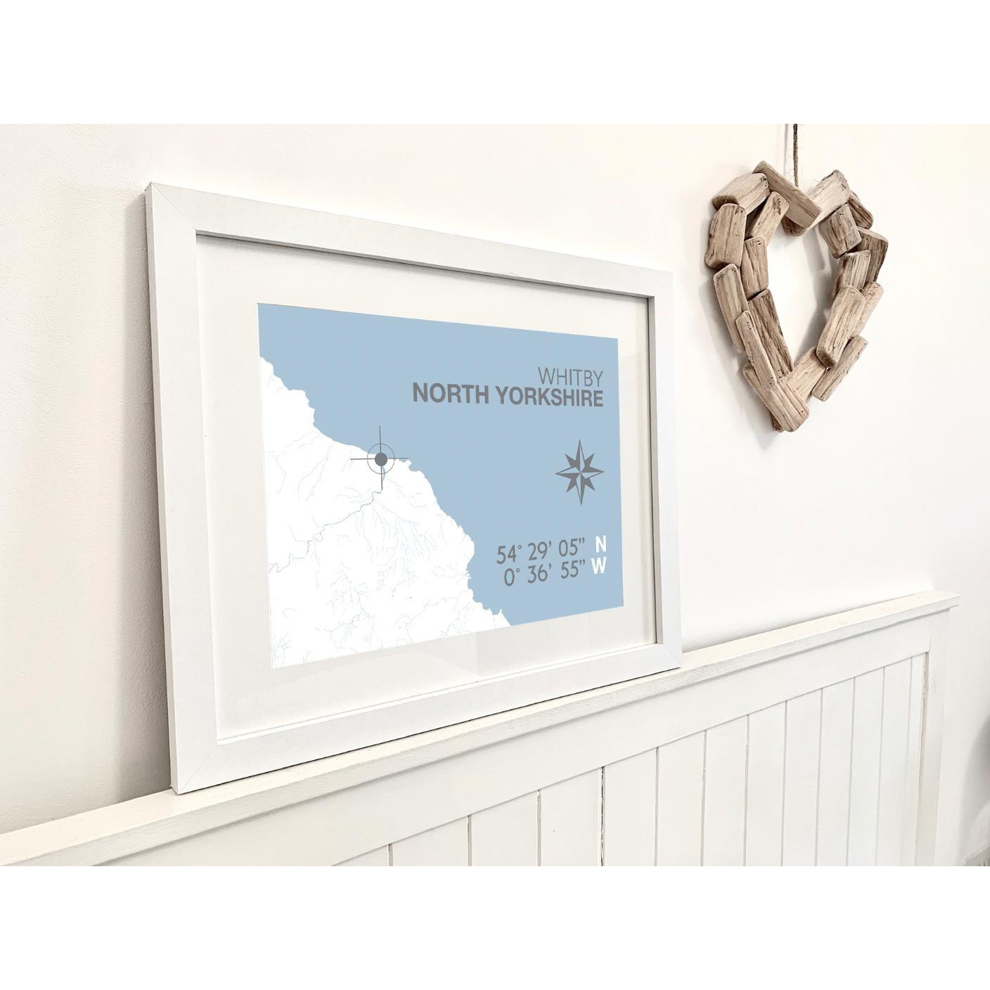 Whitby Coastal Map Print-SeaKisses