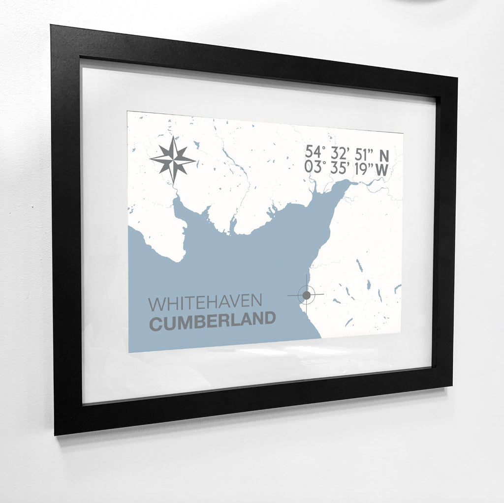 Whitehaven Coastal Map Print-SeaKisses