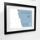 Whitley Bay Coastal Map Print-SeaKisses