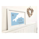 Whitsand Bay Coastal Map Print-SeaKisses