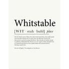 Whitstable Definition Typographic Print-SeaKisses