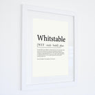 Whitstable Definition Typographic Print-SeaKisses