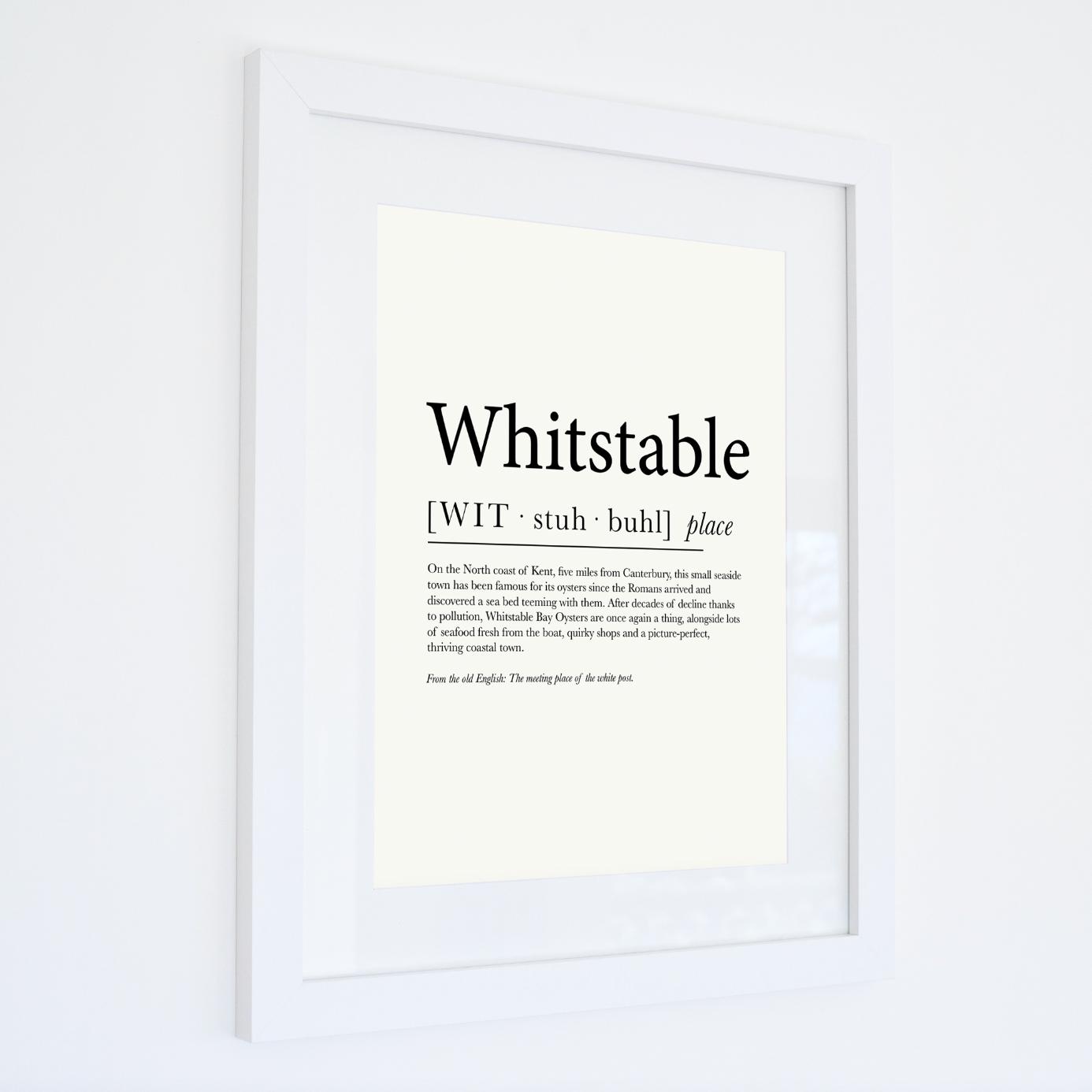 Whitstable Definition Typographic Print-SeaKisses