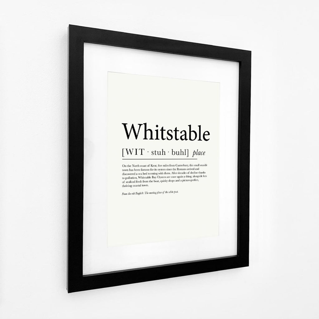 Whitstable Definition Typographic Print-SeaKisses