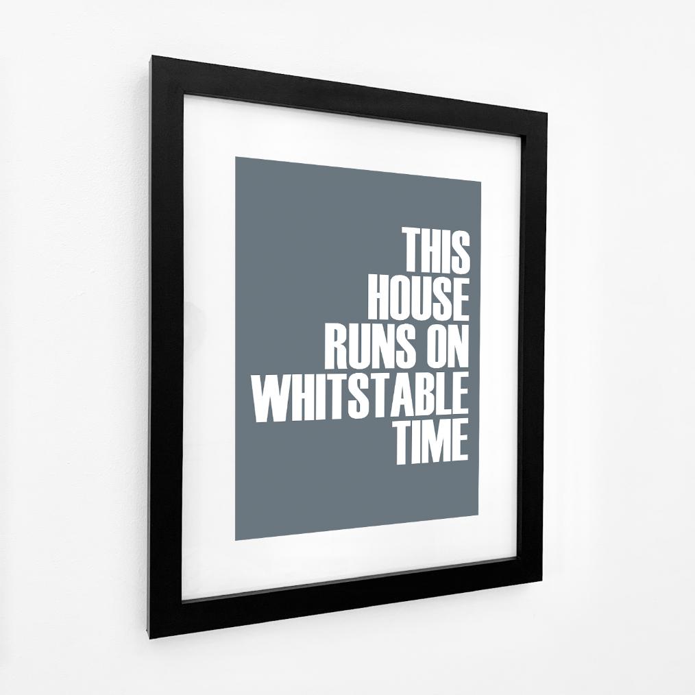 Whitstable Time Typographic Seaside Print - Coastal Wall Art /Poster-SeaKisses