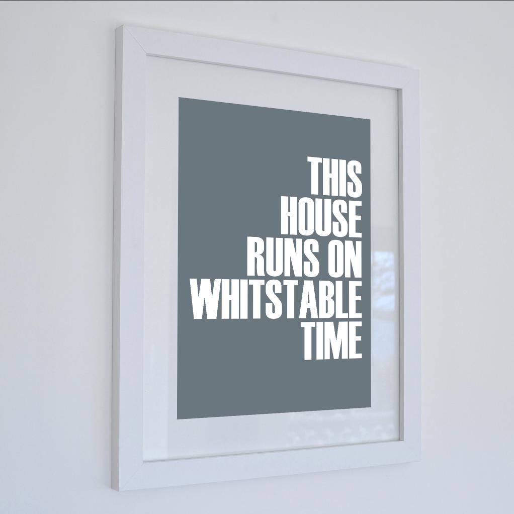 Whitstable Time Typographic Print-SeaKisses