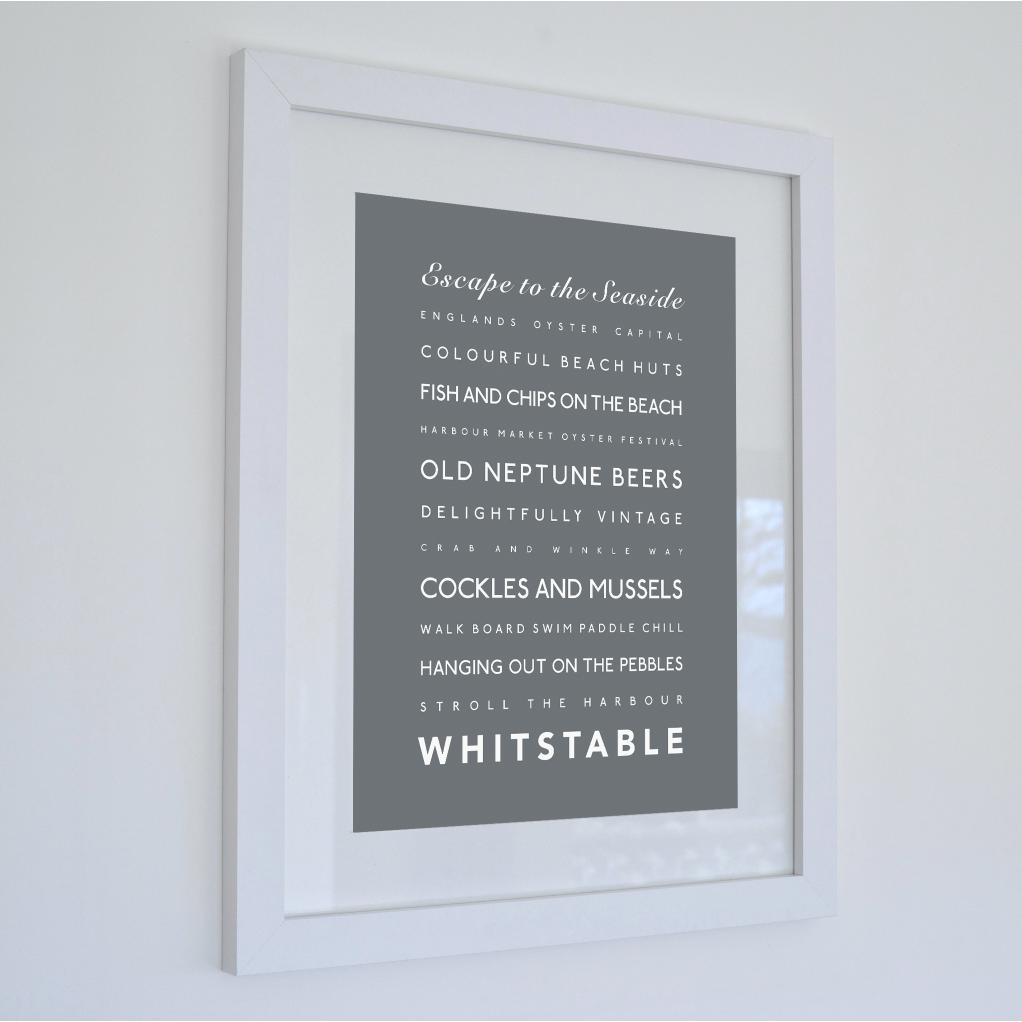 Whitstable Typographic Travel Print - Coastal Wall Art /Poster-SeaKisses