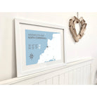 Widemouth Bay Coastal Map Print-SeaKisses