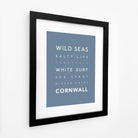 Wild Seas Cornwall Typographic Print-SeaKisses