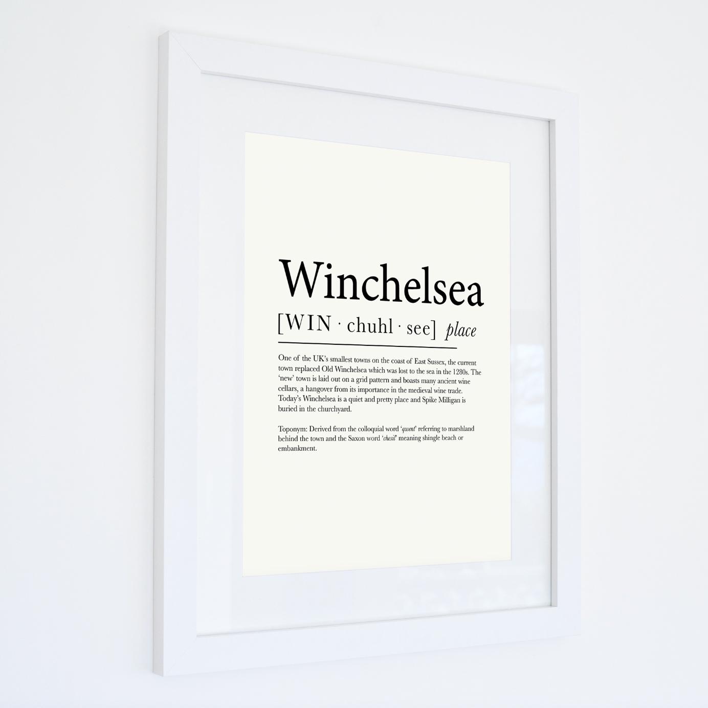 Winchelsea Definition Typographic Print-SeaKisses