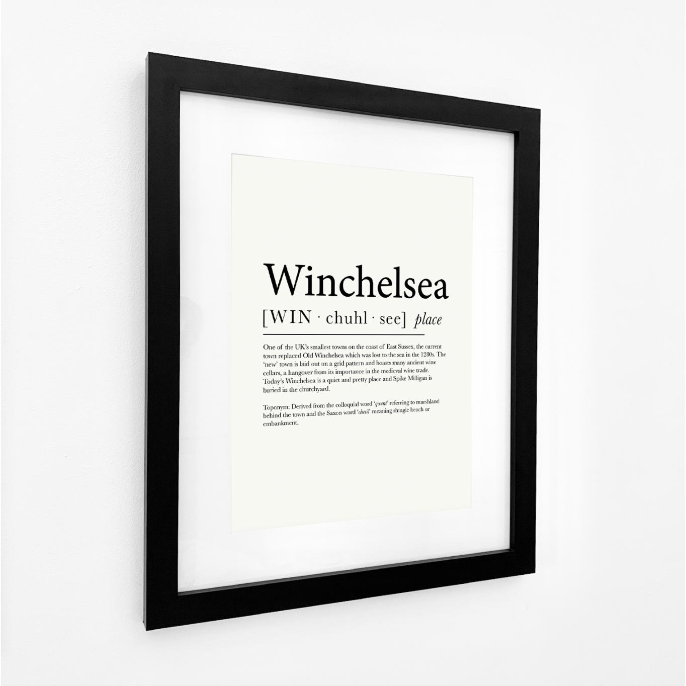 Winchelsea Definition Typographic Print-SeaKisses