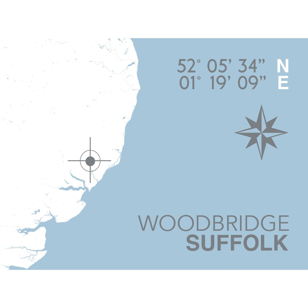 Woodbridge Coastal Map Print-SeaKisses