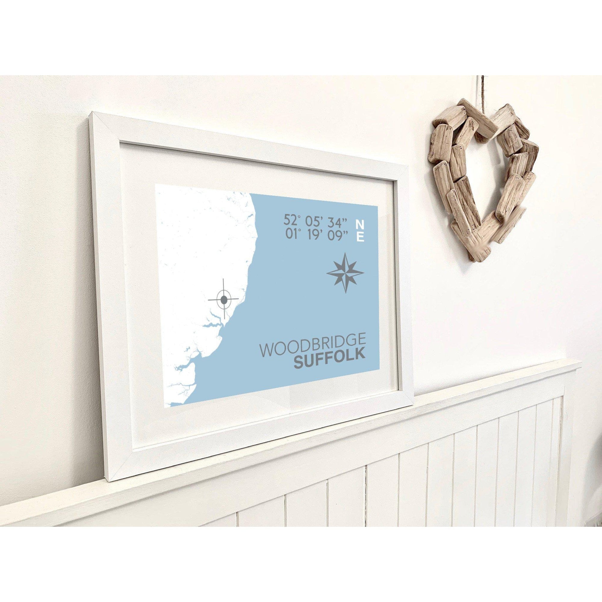 Woodbridge Coastal Map Print-SeaKisses