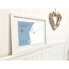 Workington Coastal Map Print-SeaKisses