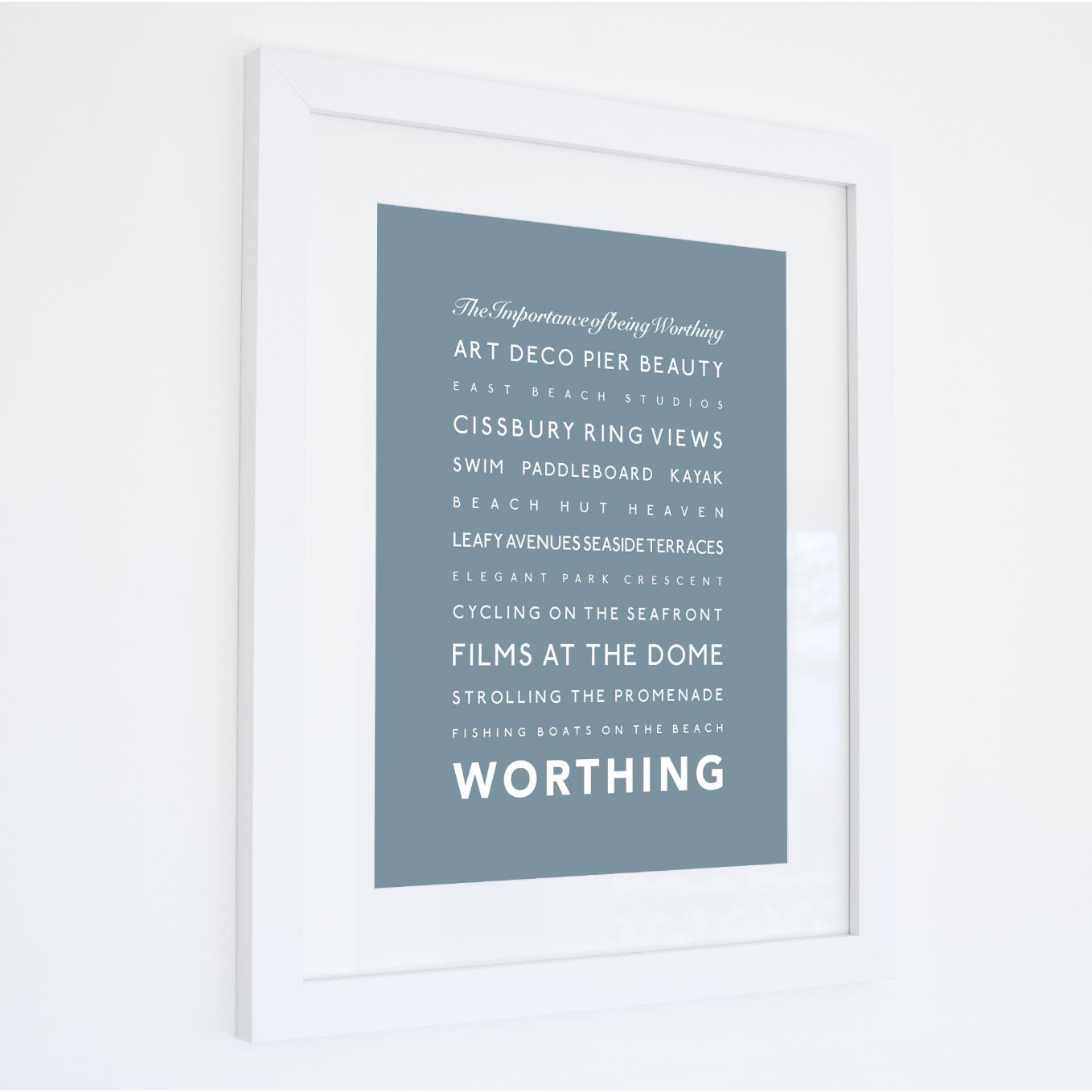 Worthing Typographic Print-SeaKisses