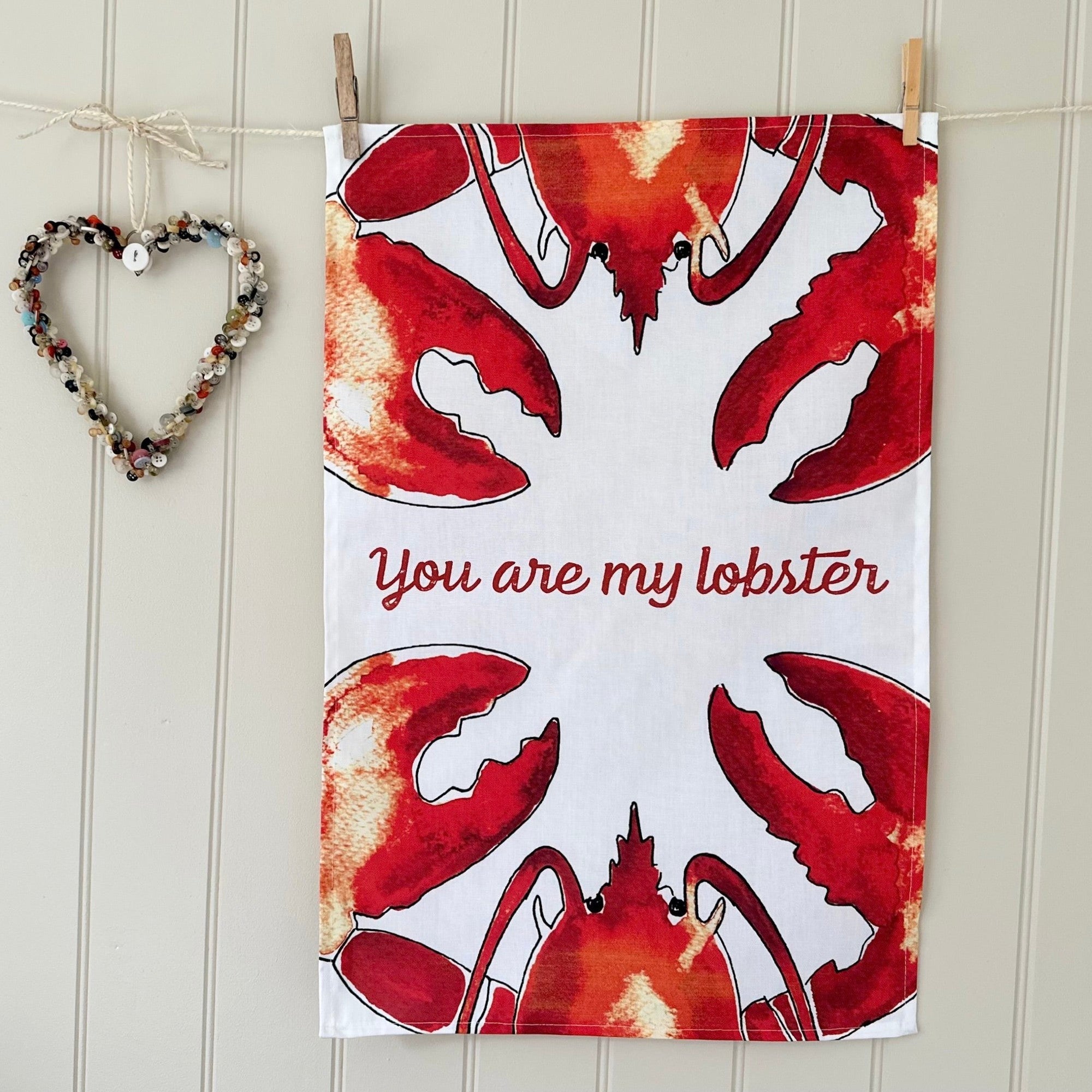 Lobster Love Tea Towel-SeaKisses