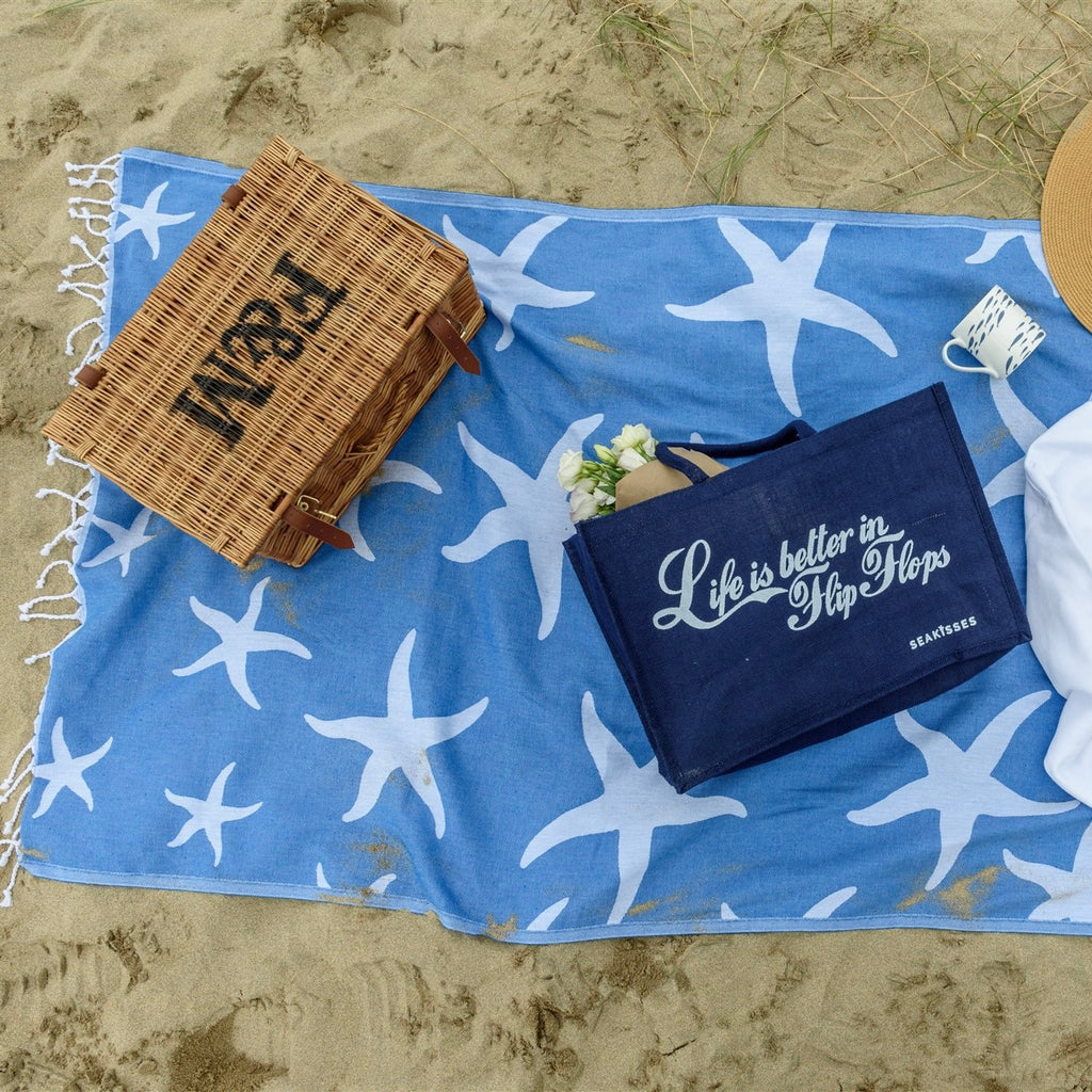 Starfish Beach Sheet (Hammam Towel)-SeaKisses