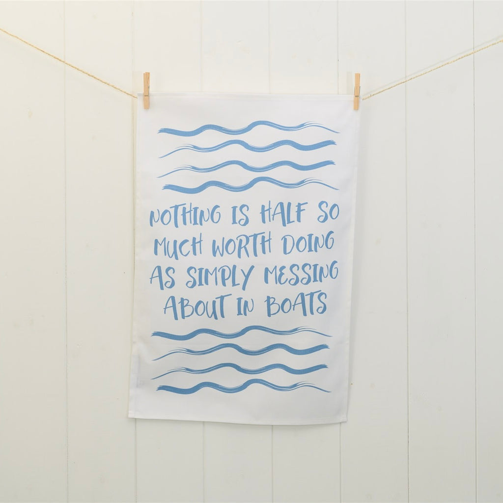 Messing About in Boats Tea Towel-SeaKisses