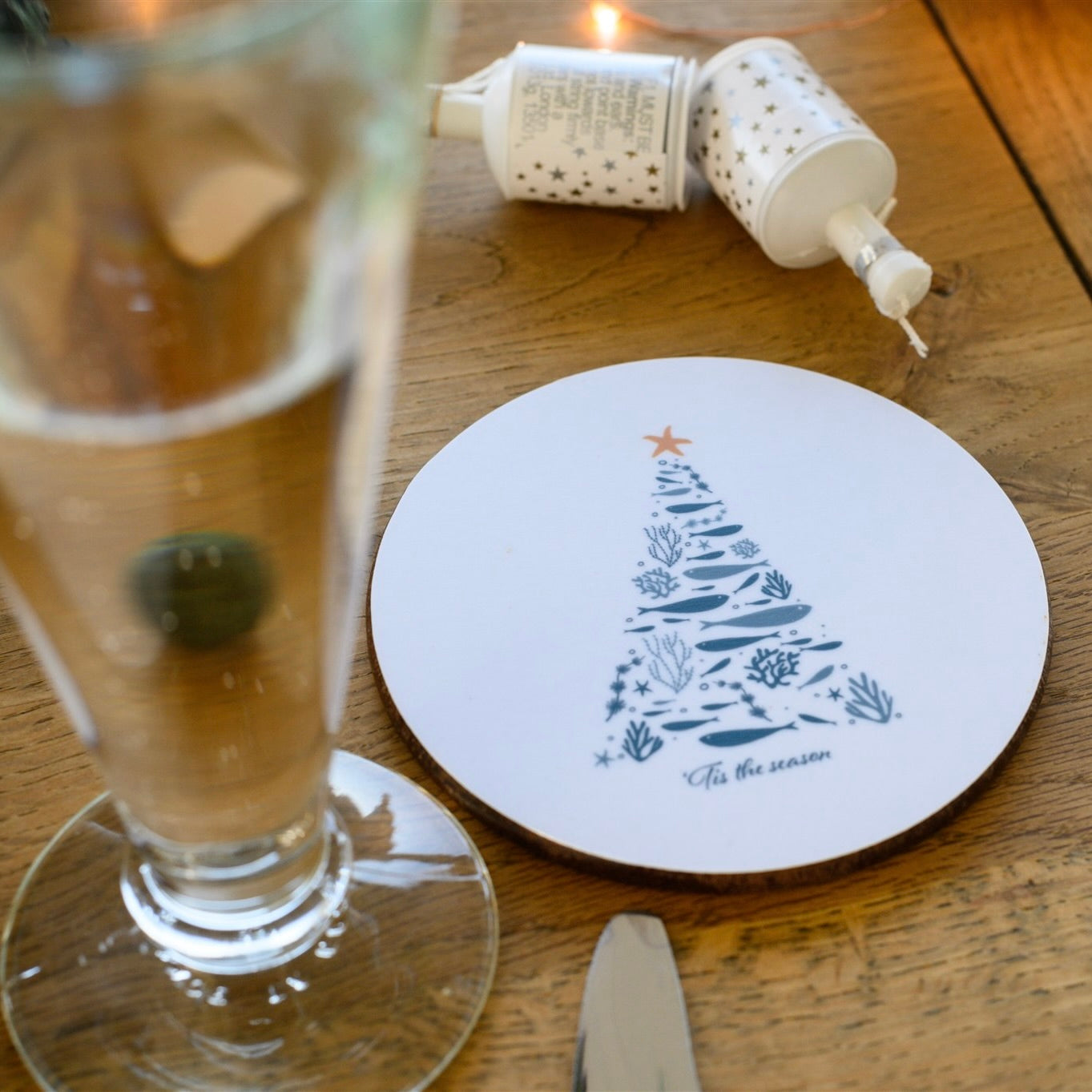 Coastal Christmas Coaster-SeaKisses