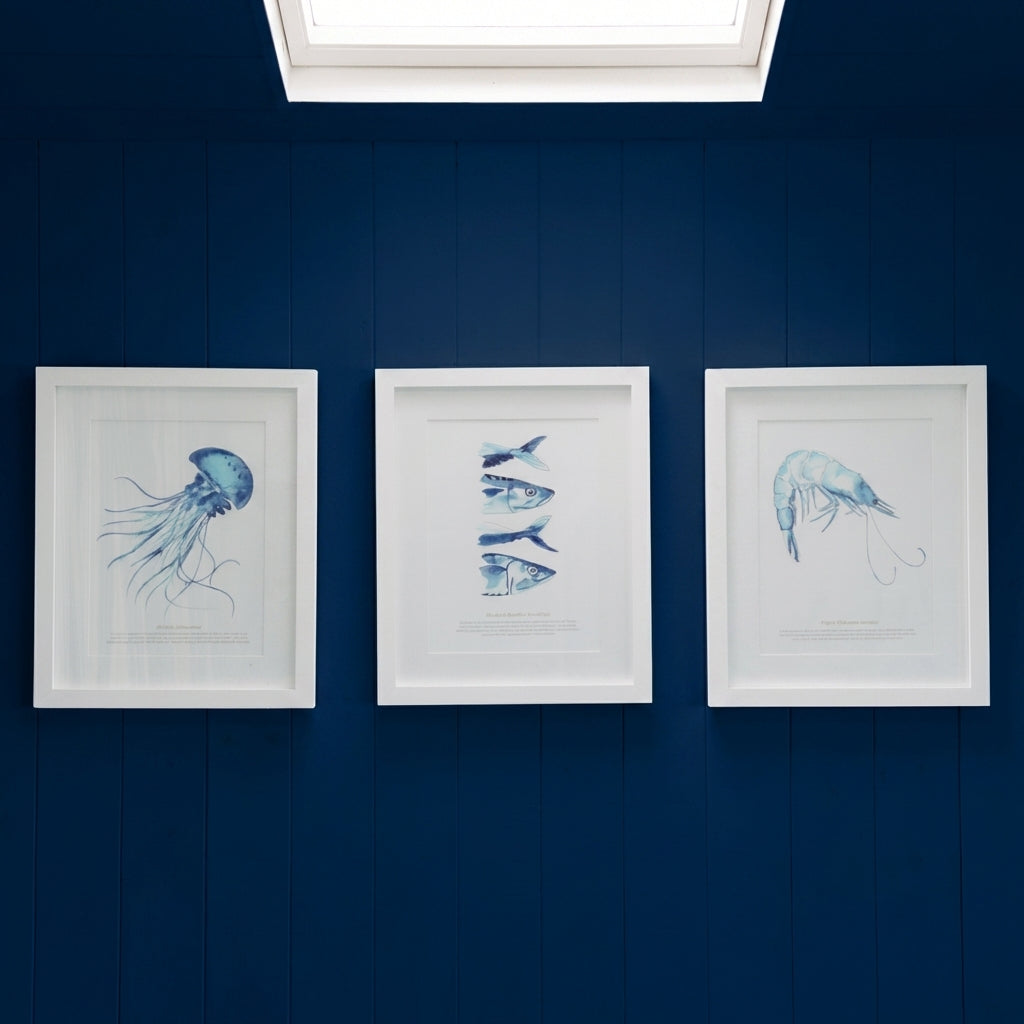 Mackerel Watercolour Art Print-SeaKisses